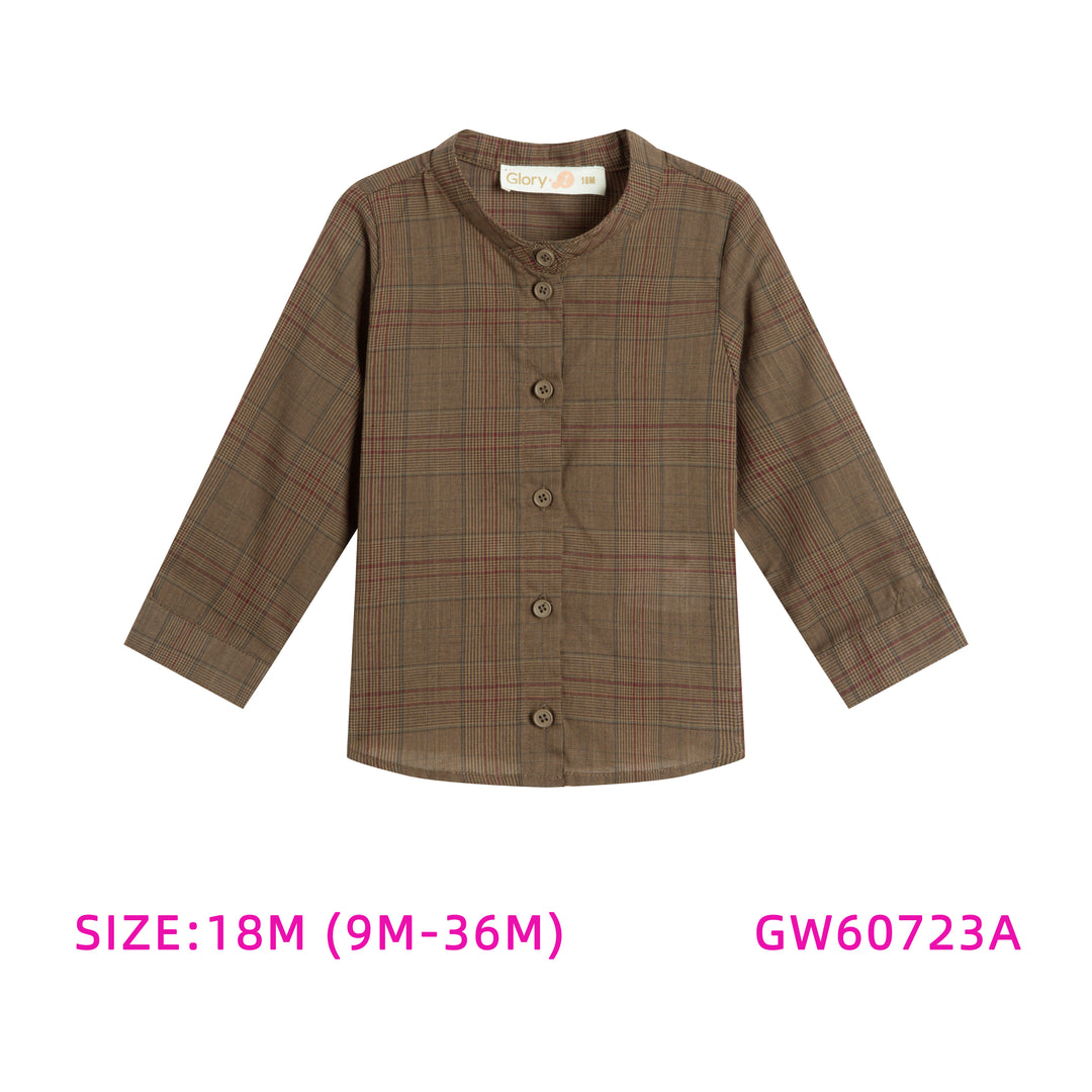 GW60723-BOYS PLAID SHIRT