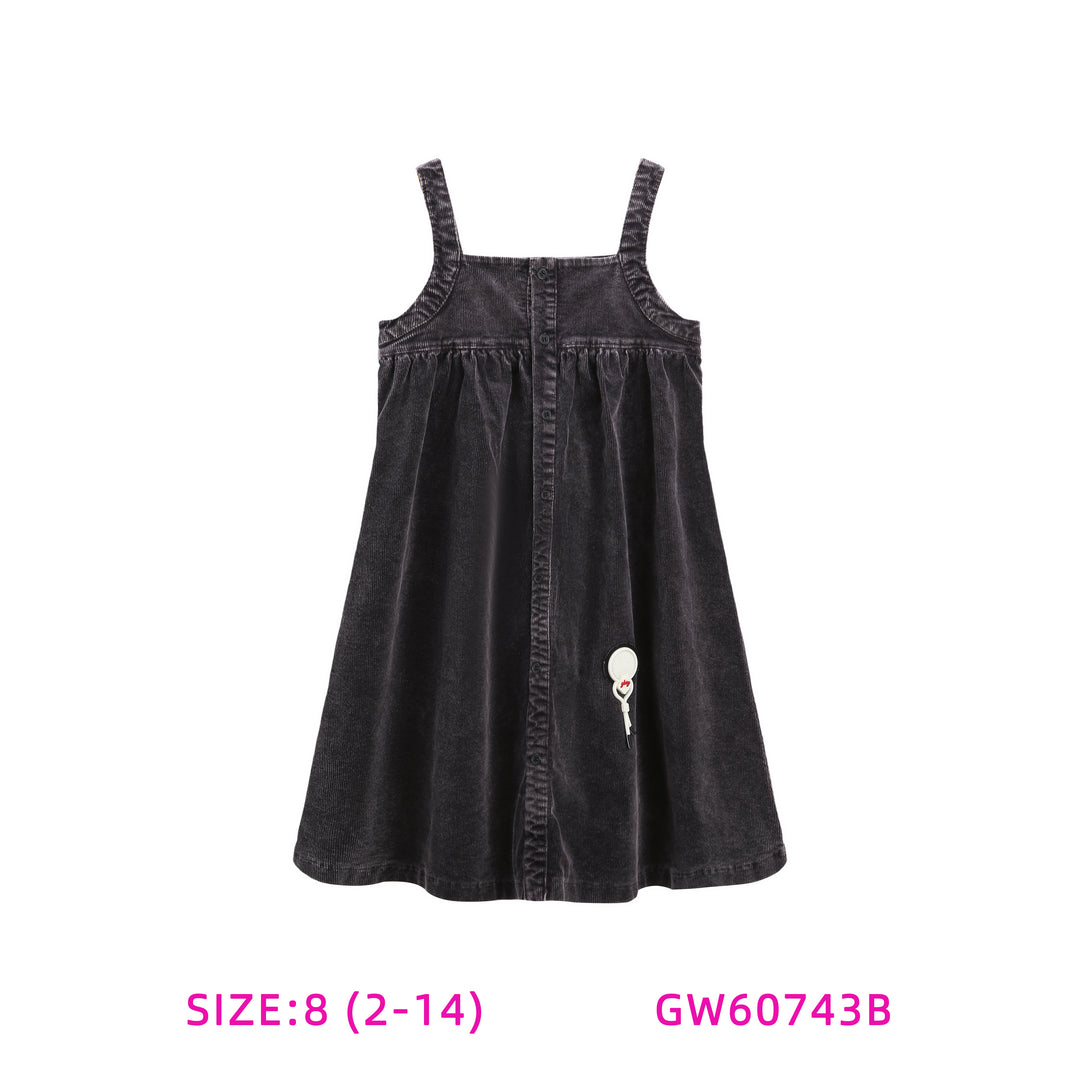 60743A-BROWN CORDUROY JUMPER