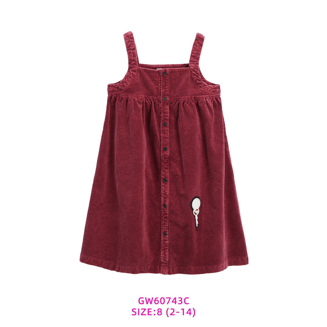 60743C-BURGUNDY CORDUROY JUMPER