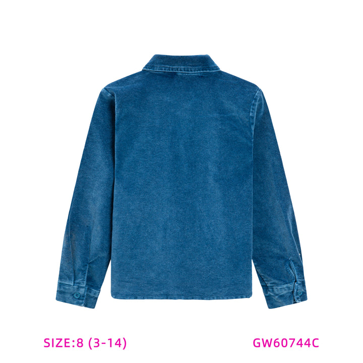 60744C-BOYS BLUE CORDUROY SHIRT