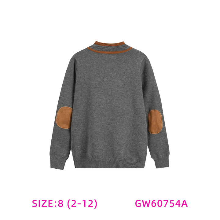 GW60754A-BOYS CONTRAST NECK SWEATER
