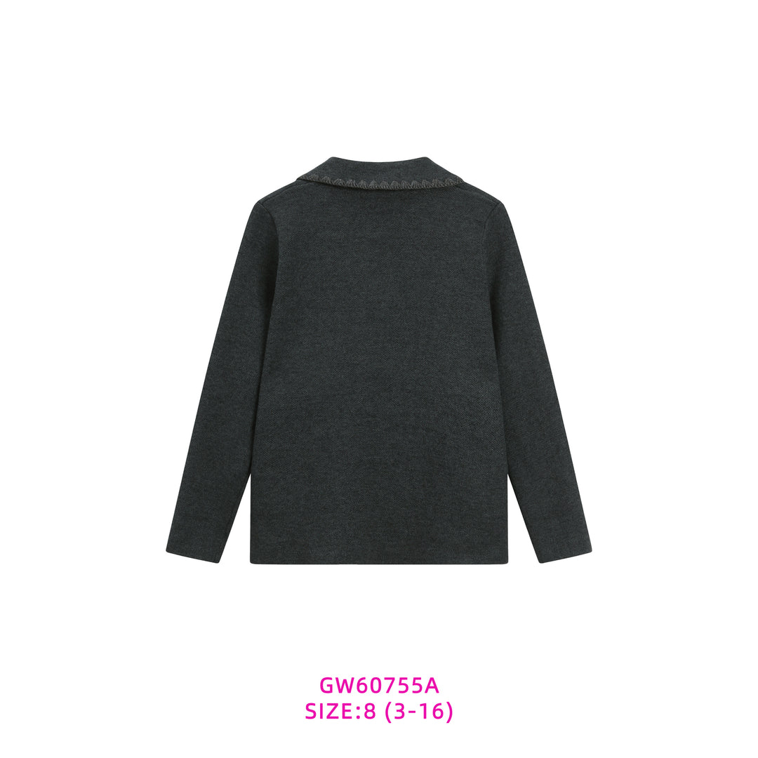 GW60755A-GREY KNIT BLAZER