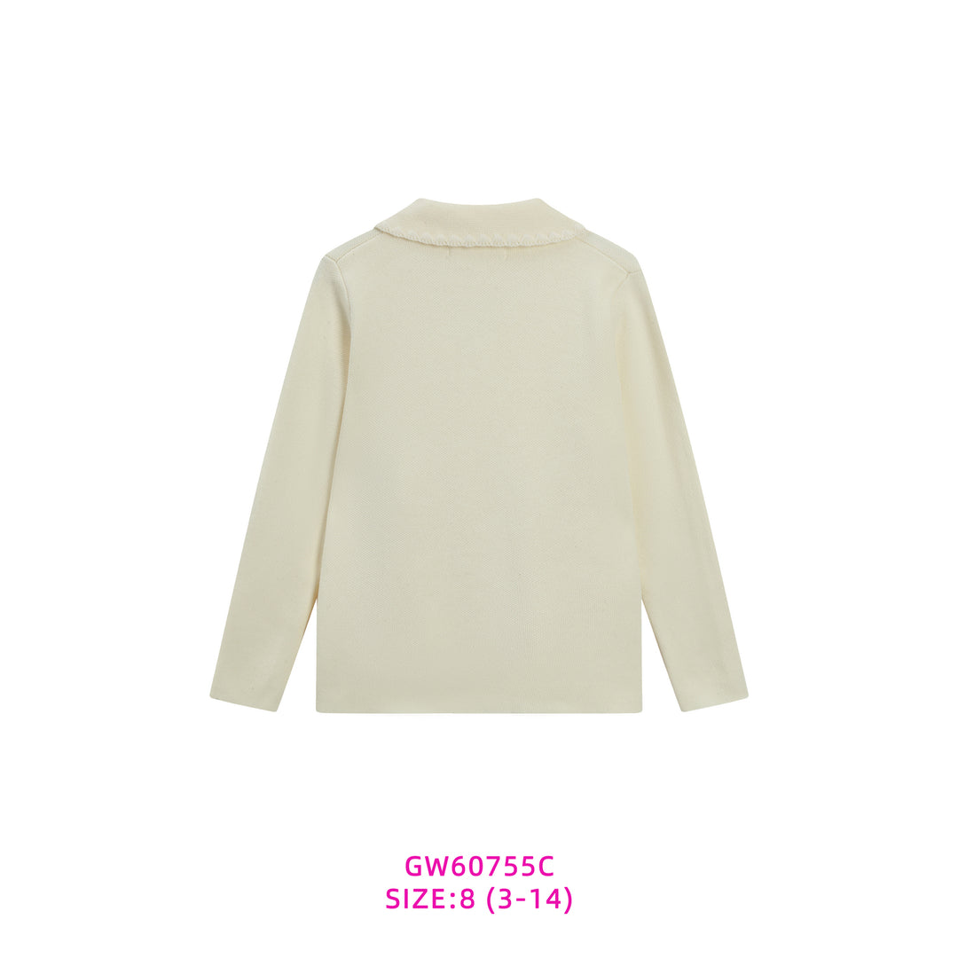 GW60755C-IVORY KNIT BLAZER