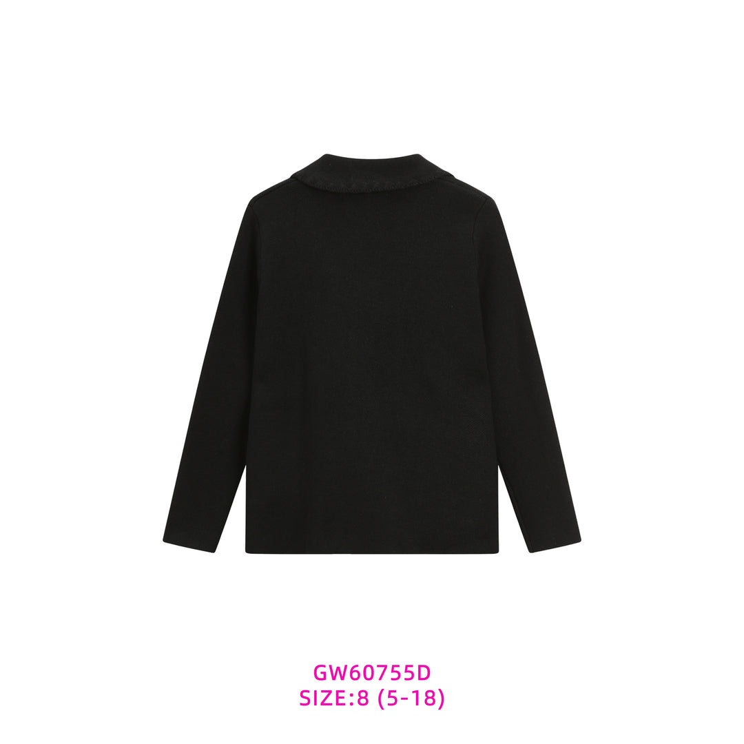 GW60755D-BLACK KNIT BLAZER