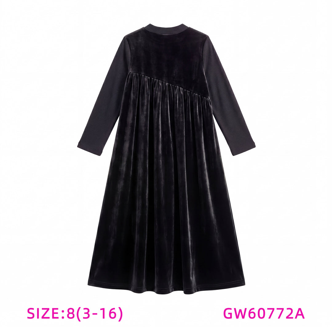 GW60772A-BLACK VELOUR SHABBOS ROBE