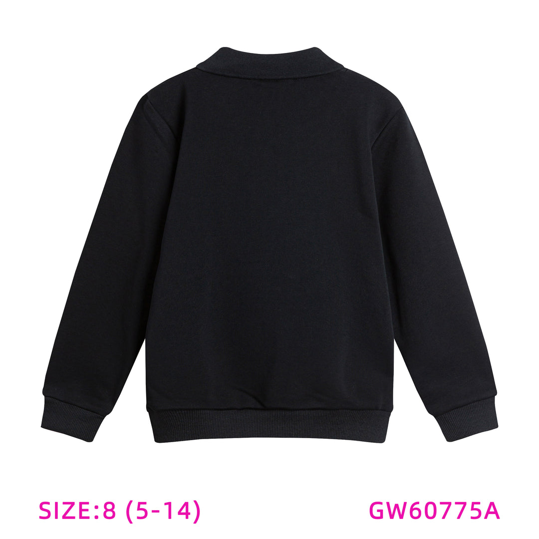 60775A-BLACK UMBRELLA SWEAT TOP