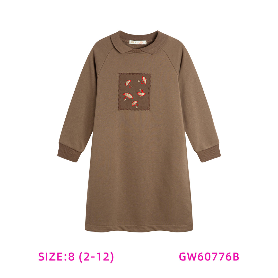 GW60776B-TAN UMBRELLA DRESS