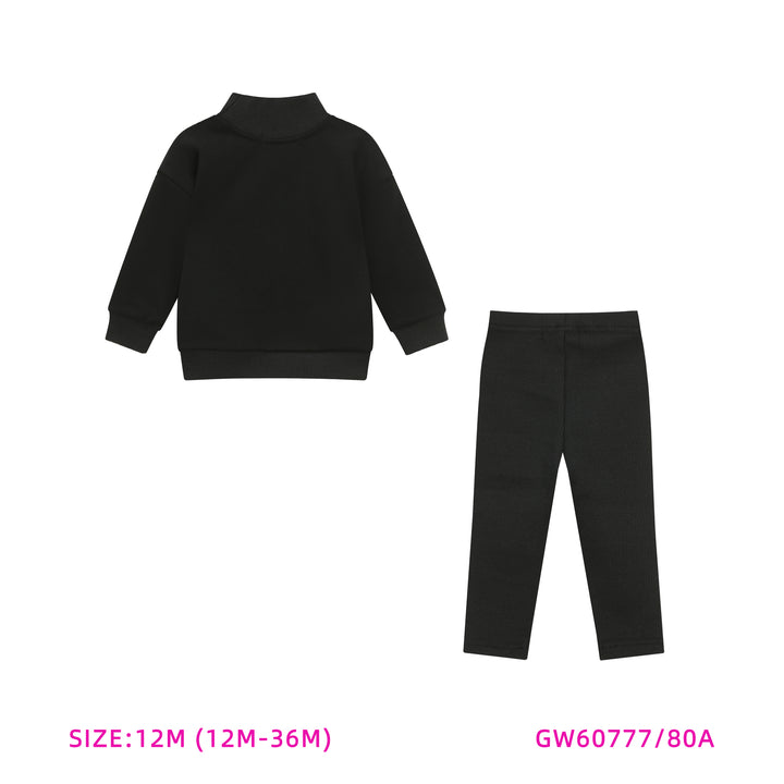 60777/80A-BLACK UMBRELLA SWEAT SET