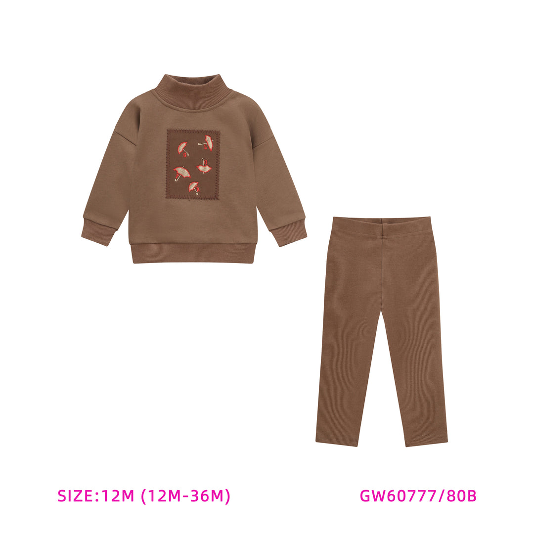60777/80B-TAN UMBRELLA SWEAT SET