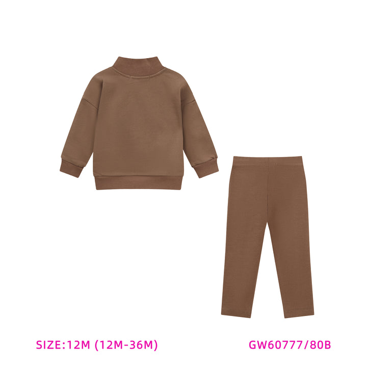 60777/80B-TAN UMBRELLA SWEAT SET