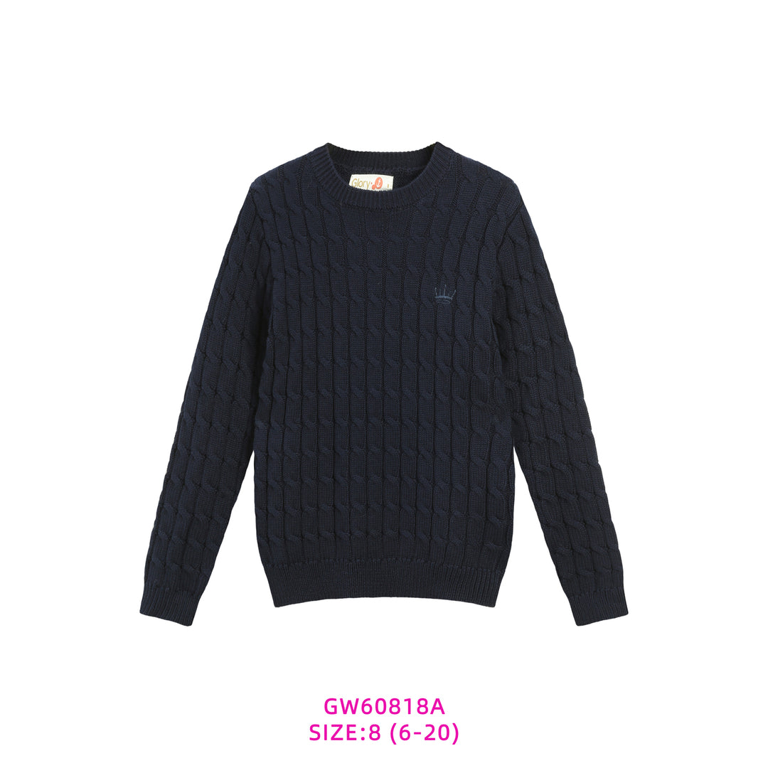 GW60818A-CABLE KNIT SWEATER