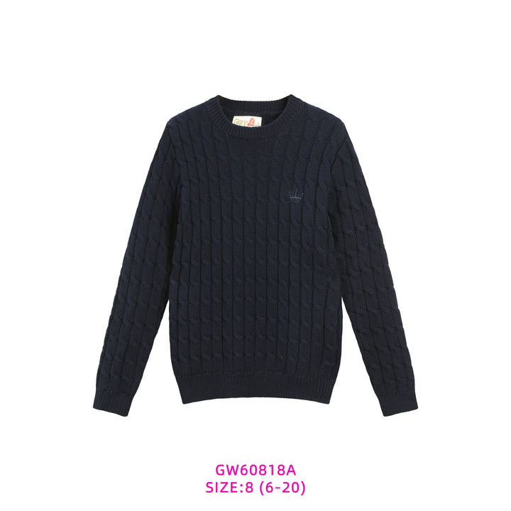 GW60818A-CABLE KNIT SWEATER