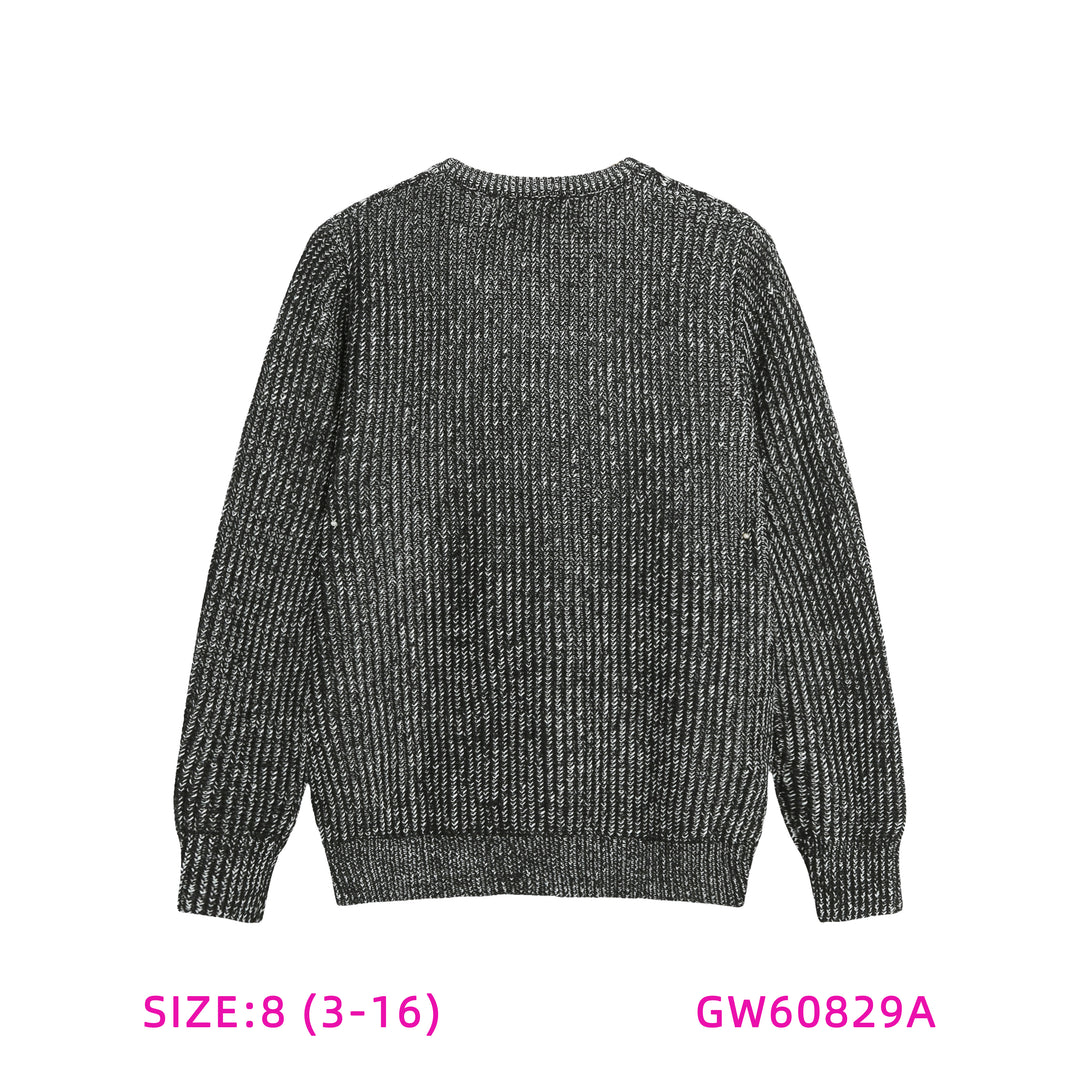 GW60829A-DARK GREY BOYS SWEATER