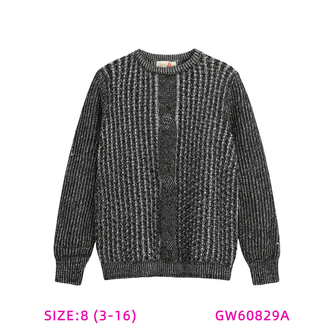 GW60829A-DARK GREY BOYS SWEATER