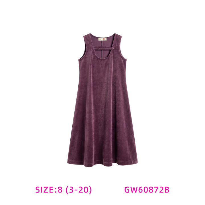 GW60872B-PURPLE VELOUR SHABBOS ROBE