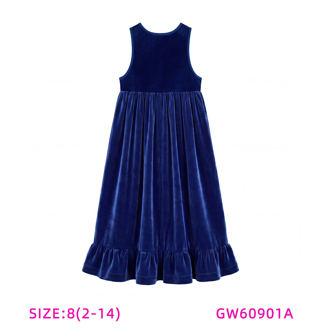 GW60901A-BLUE VELOUR SHABBOS ROBE
