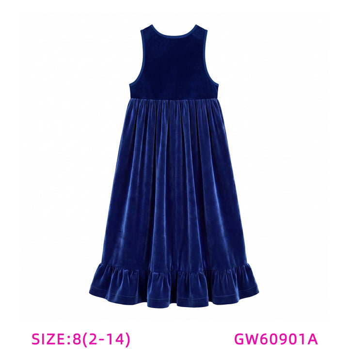 GW60901A-BLUE VELOUR SHABBOS ROBE