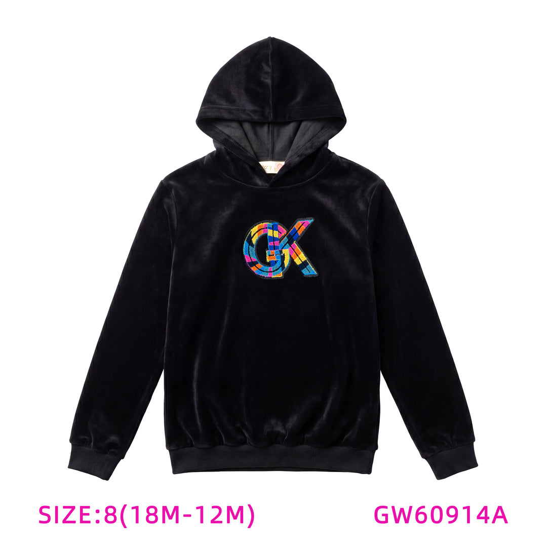 GW60914A-GK BLACK HOODED TOP
