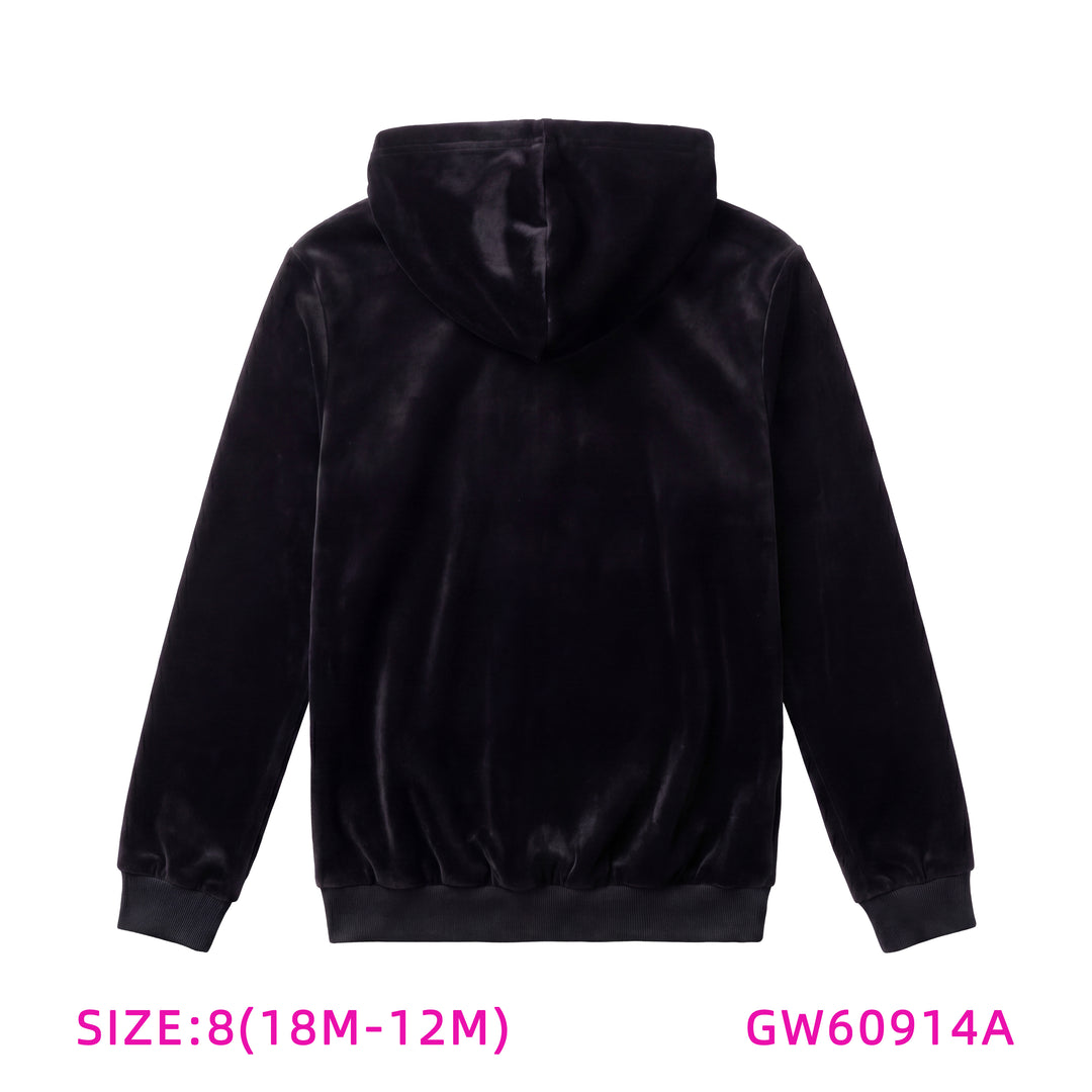 GW60914A-GK BLACK HOODED TOP