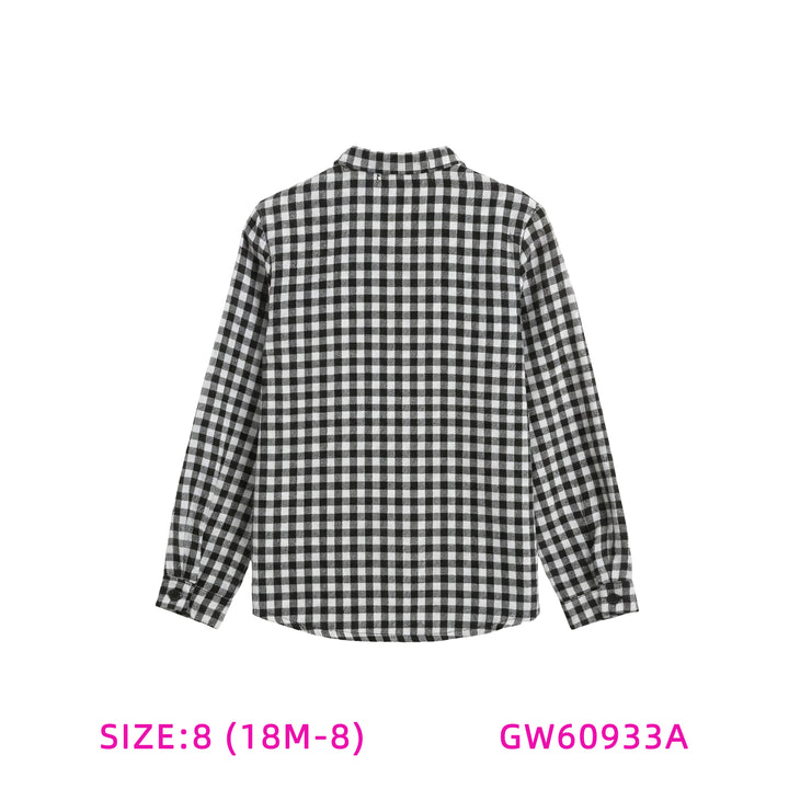 GW60933A-BLACK & WHITE GINGHAM SHIRT