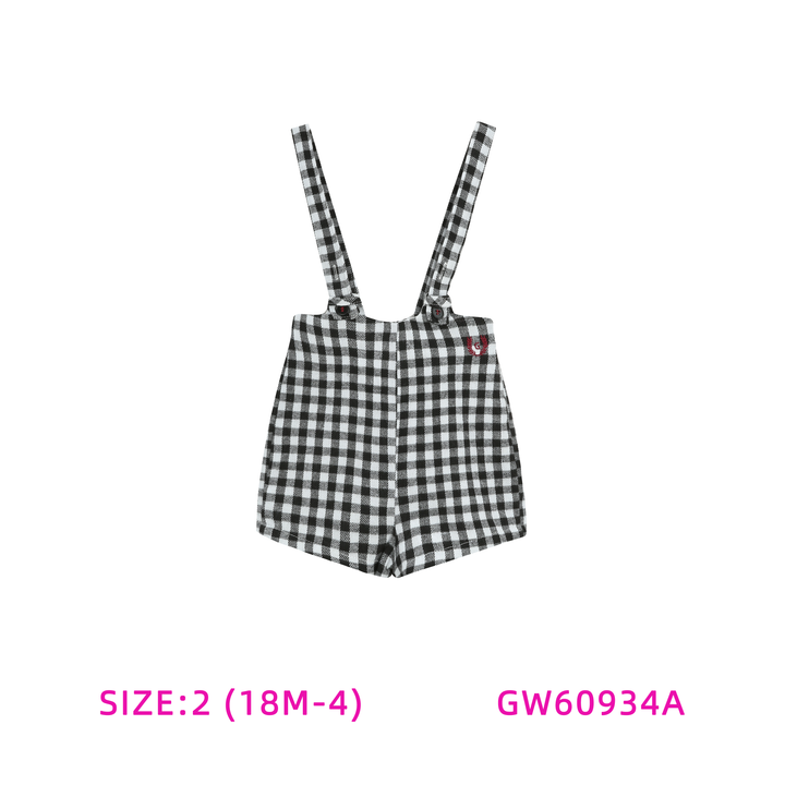 GW60934A-BLACK & WHITE GINGHAM BUILT-UP