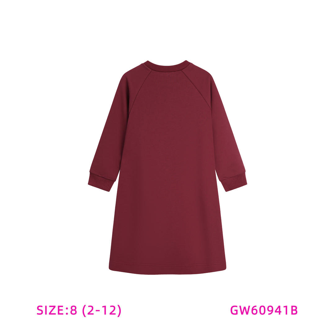 GW60941B-BURGUNDY HORSE DRESS