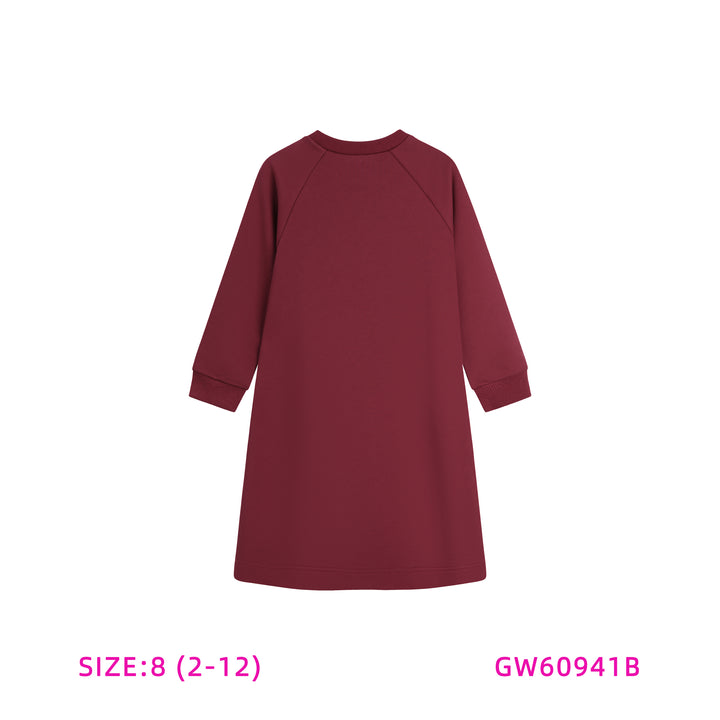 GW60941B-BURGUNDY HORSE DRESS