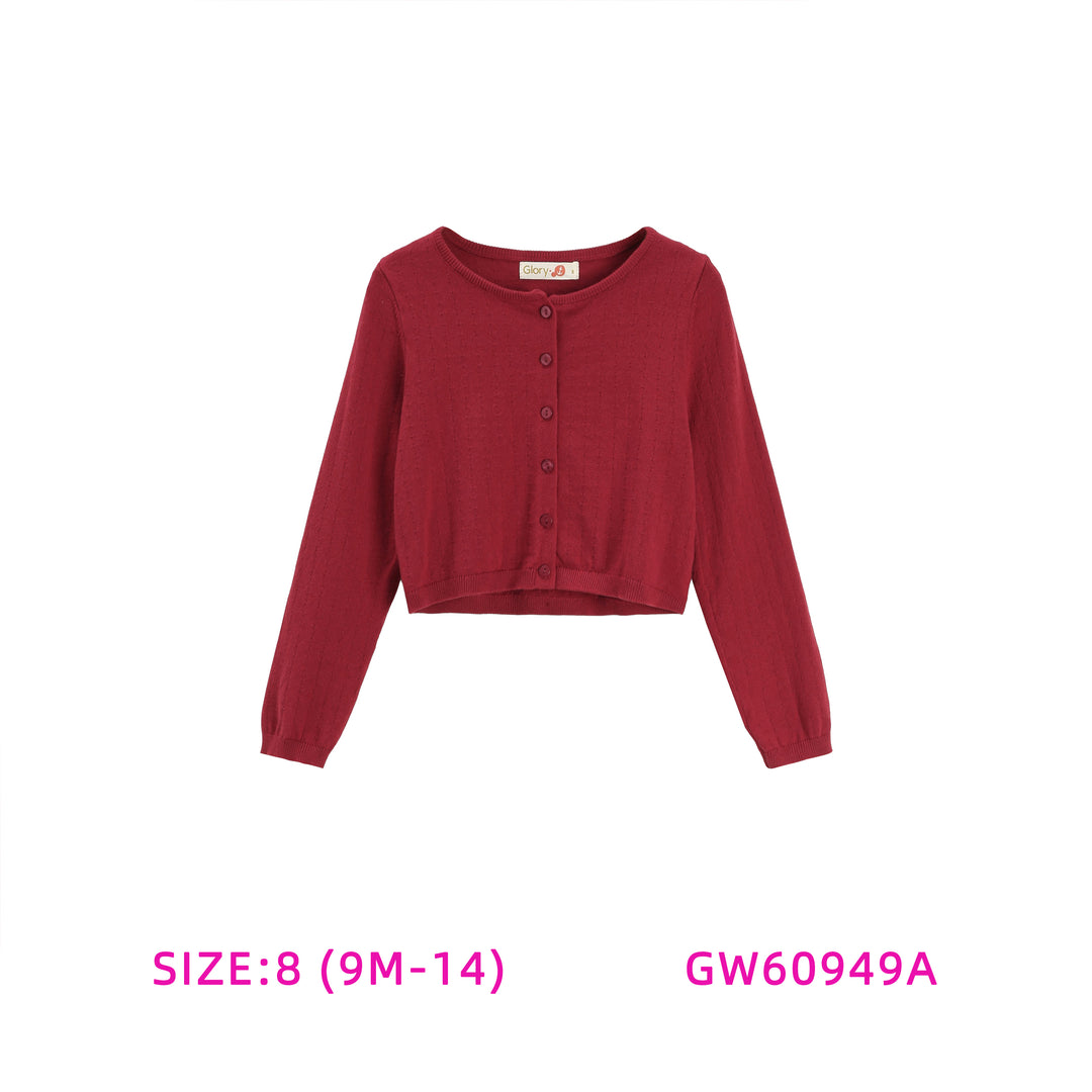 GW60949A-RED CARDIGAN