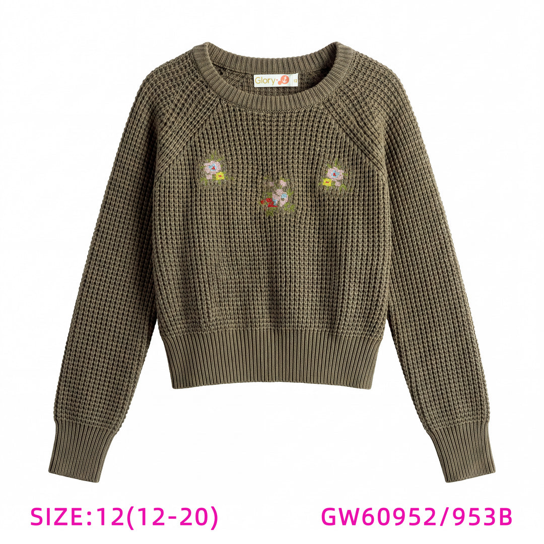 GW60952/53B-FLORAL APPLIQUE SET