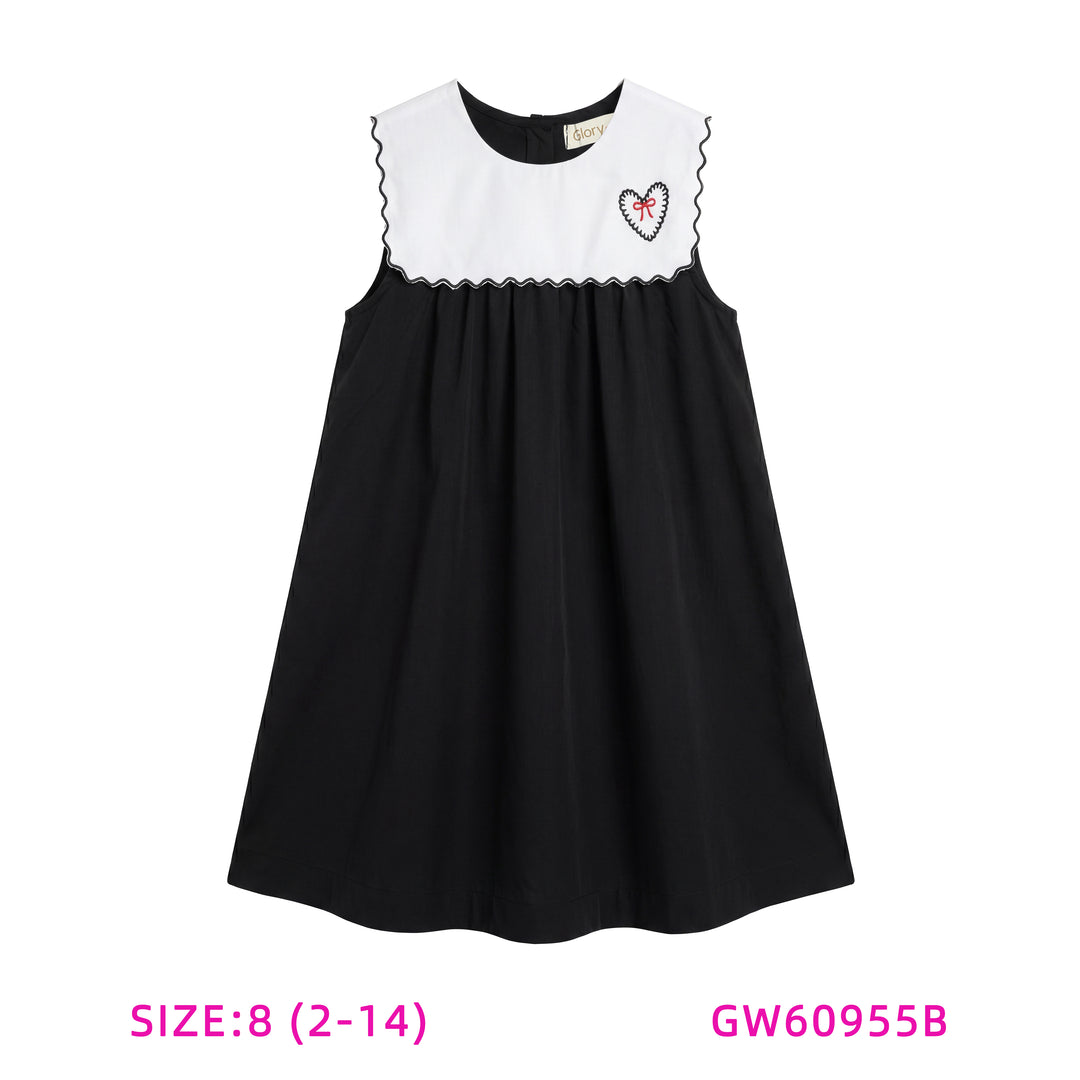 60955B-BIG COLLAR BLACK JUMPER