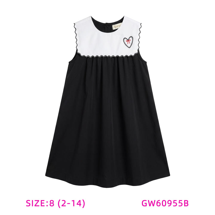 60955B-BIG COLLAR BLACK JUMPER