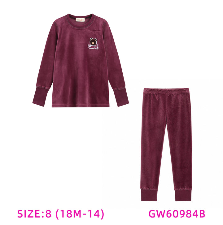 GW60984B-VELOUR PAJAMAS