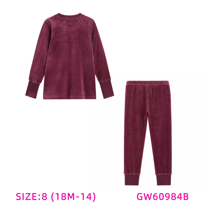 GW60984B-VELOUR PAJAMAS