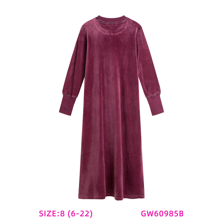 GW60985B-VELOUR NIGHTGOWN
