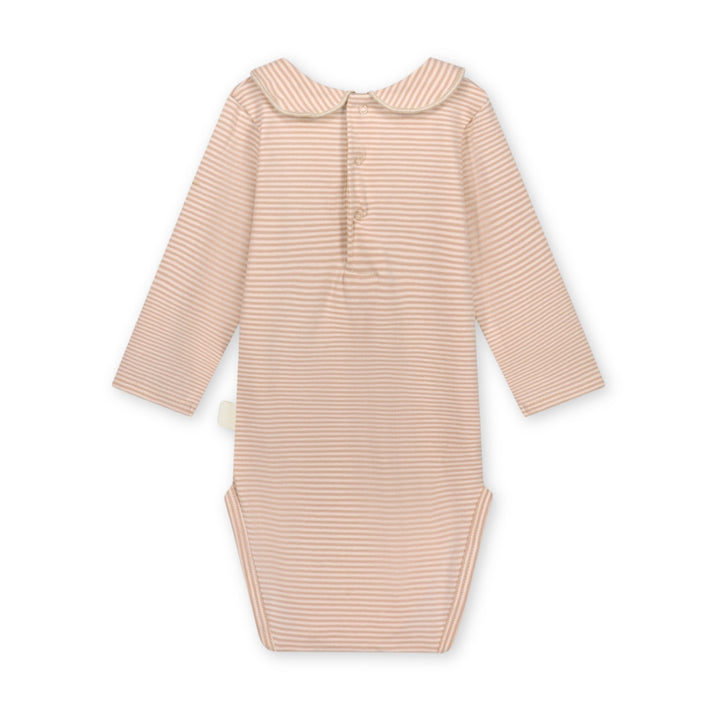 SUI027 BABY COLLAR ONESIE FADED PINK - CREAM