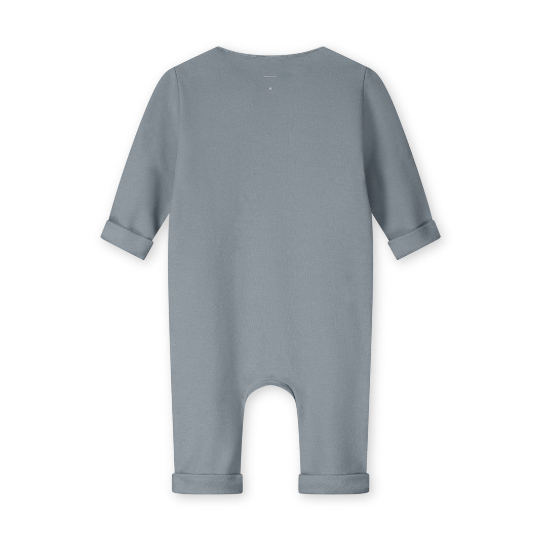 SUI066 BABY SUIT WITH SNAPS STONE GRAY