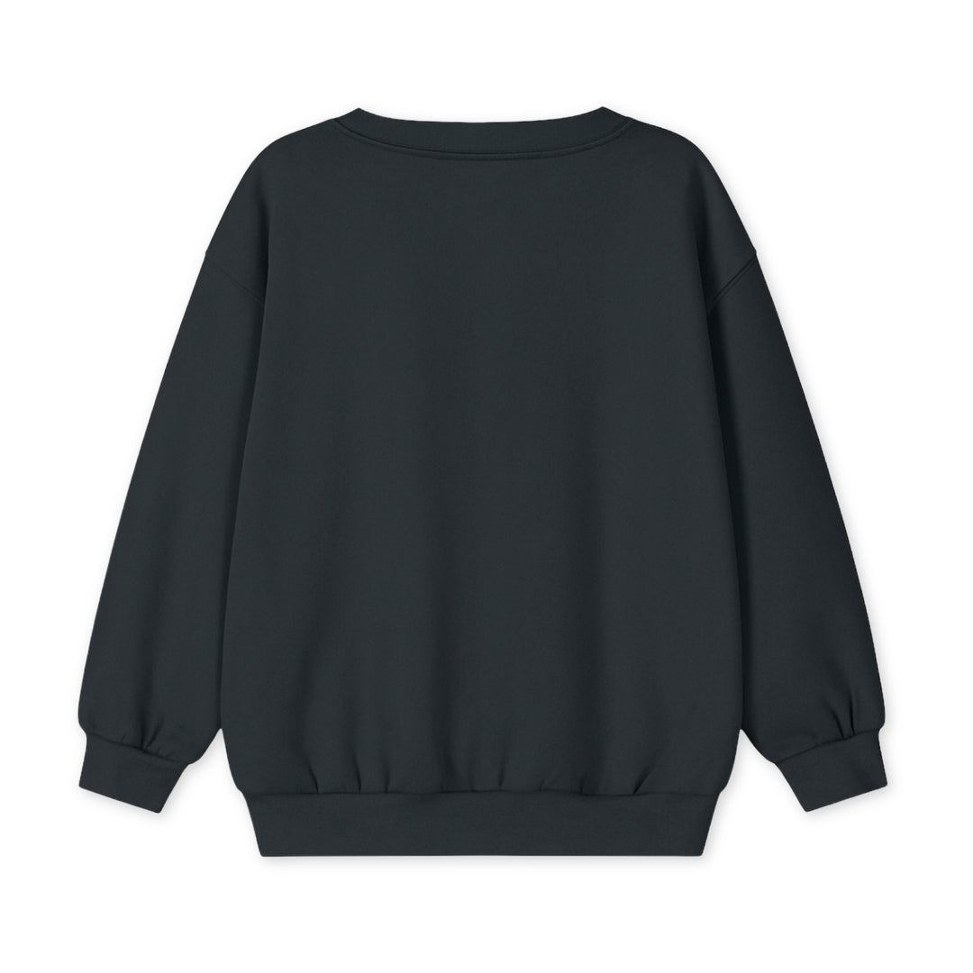 TOP172 DROPPED SHOULDER SWEATER PIRATE BLACK