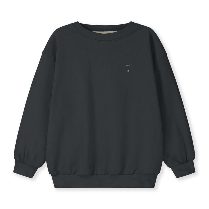TOP172 DROPPED SHOULDER SWEATER PIRATE BLACK