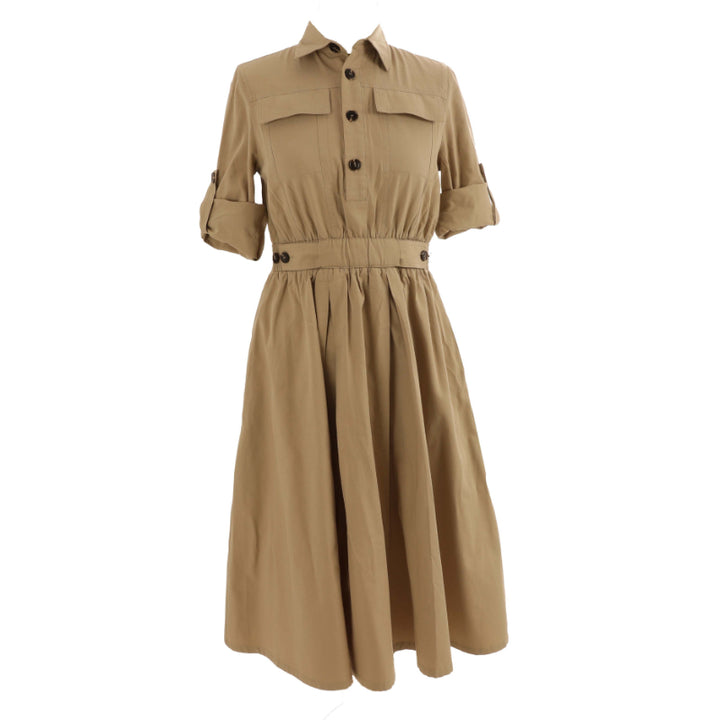 HDR713 FOLD UP SLEEVE DRESHORT SLEEVE-STONE