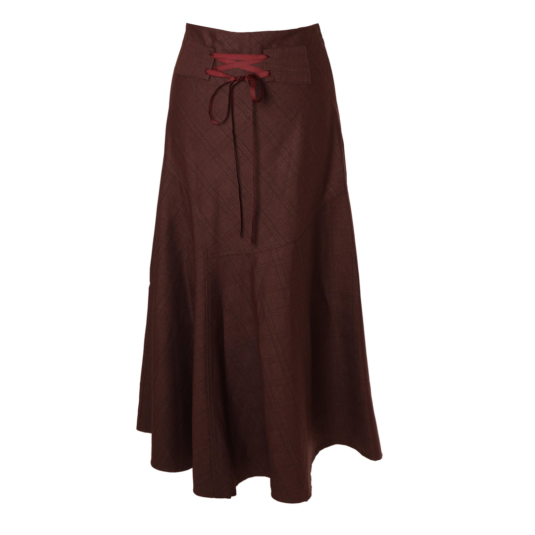 HSK015 HANDKERCHIEF SKIRT - PLUM