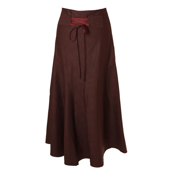 HSK015 HANDKERCHIEF SKIRT - PLUM