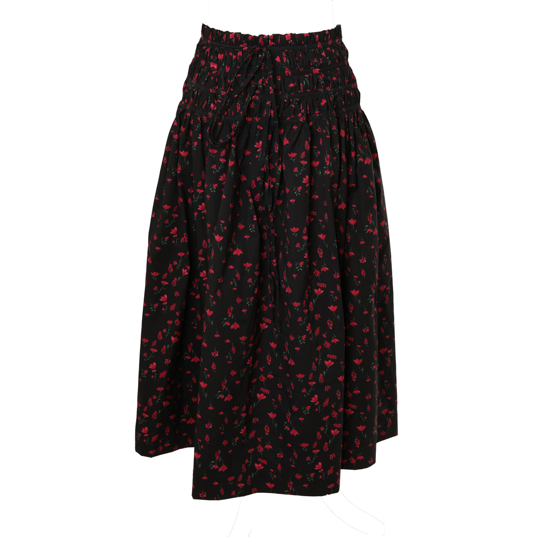 HSK058 SKIRT WITH WAIST TUNNELS - SMALL FLORAL