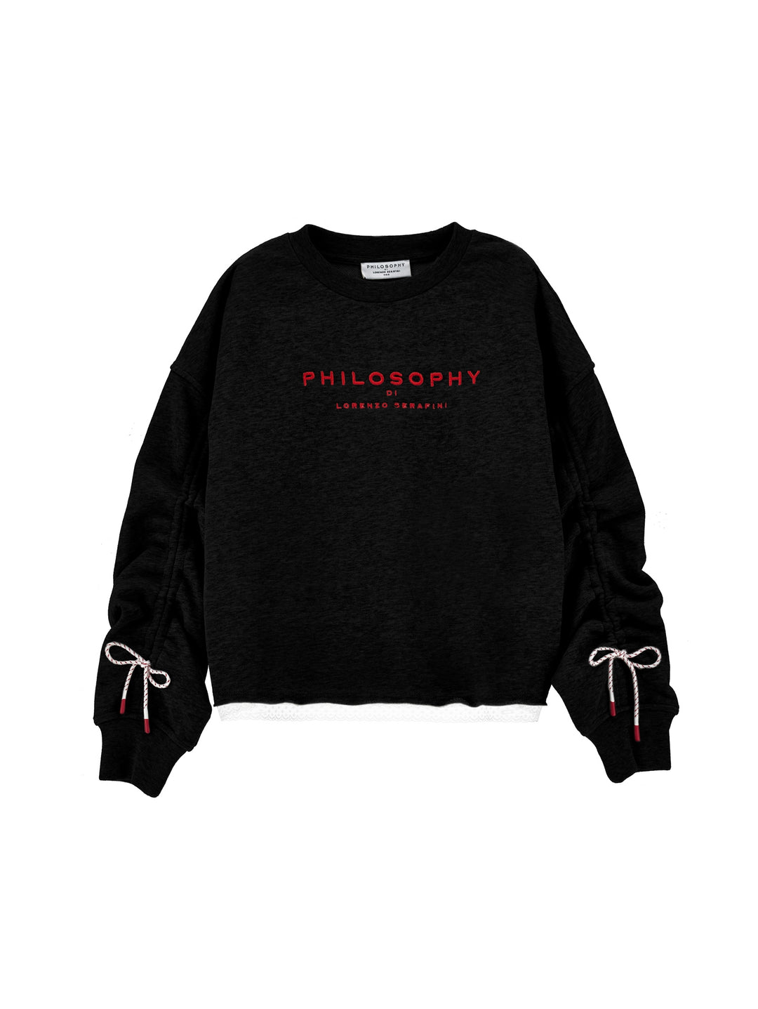 I9F601 6036-LS SWEATSHIRT W LOGO-BLACK
