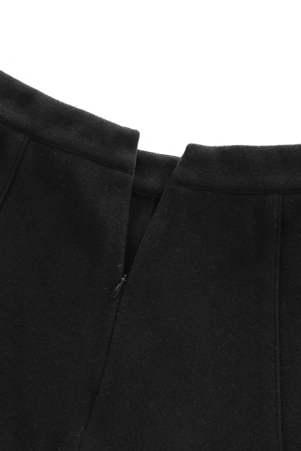 WOOL CIRCLE SKIRT-BLACK