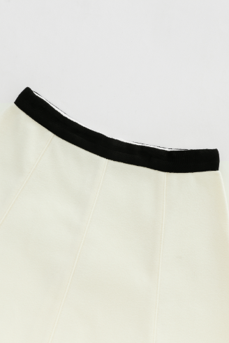 WOOL CIRCLE SKIRT-CREAM