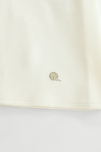 WOOL CIRCLE SKIRT-CREAM