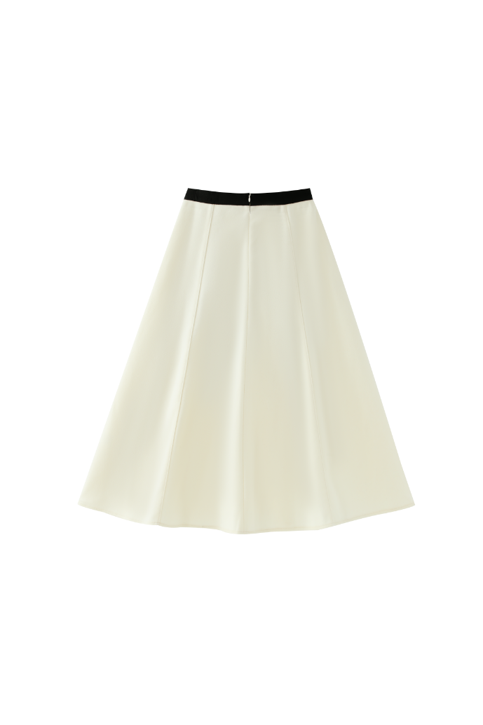 WOOL CIRCLE SKIRT-CREAM