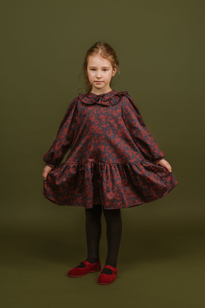 Special Edition Cotton Dress Cara Cover Knee-Aubergine