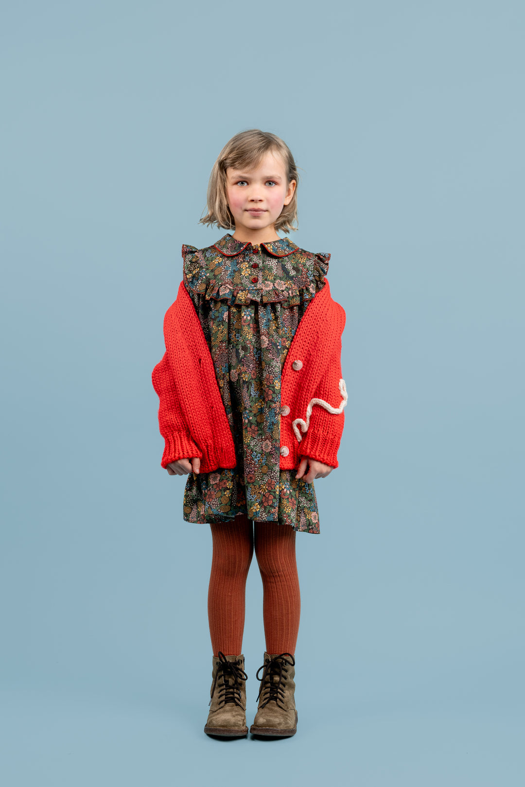 Penelope Viscose Dress With Collar - Green