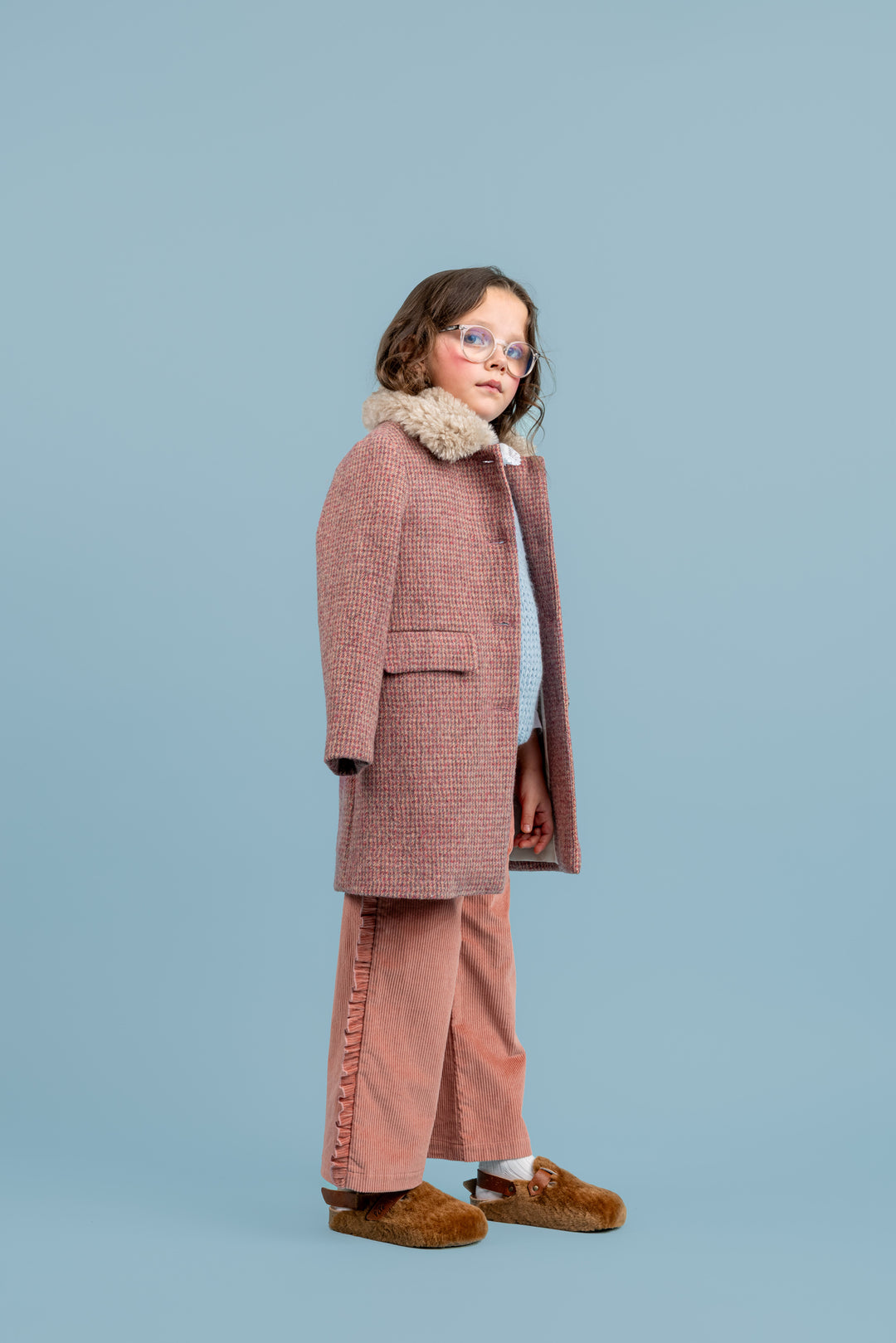 Chloe Wool Coat - Pink